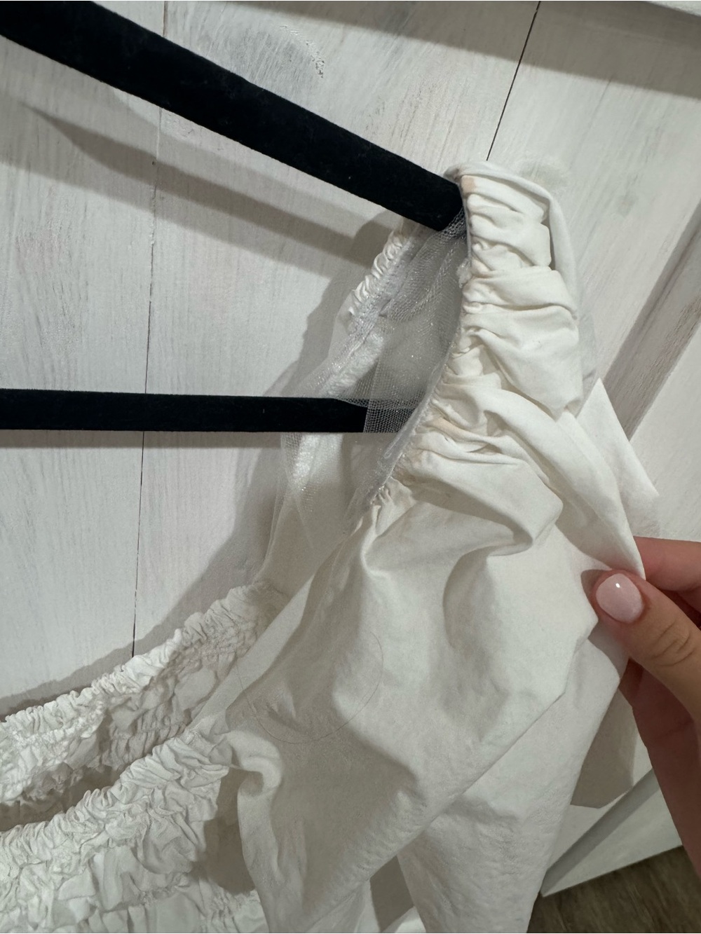Astr White Smocked Square-Neck Peplum Blouse - Picture 5 of 7